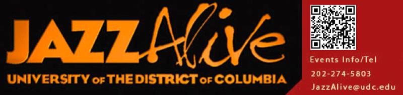 JAZZAlive University of the District of Columbia logo with QR code