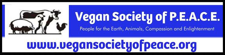 Vegan Society of PEACE Blue Banner