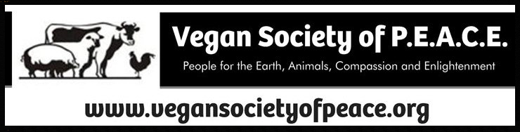 Vegan Society of PEACE logo BW