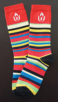 UUA striped socks
