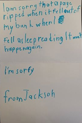 Jackson's letter