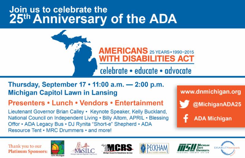 Image describing events of ADA celebration. Click here to be taken the that website.