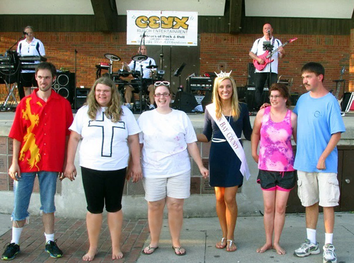 Miss Bay County, CEYX Party Band, and event attendees