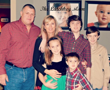 Husband and wife and their four children