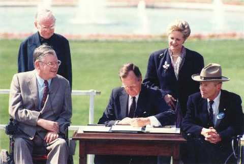 President Bush signs the ADA