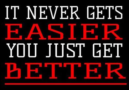 Never gets easier