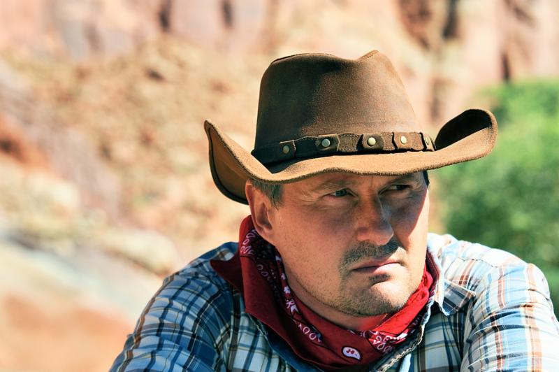 SOUTH WEST - A cowboy takes time to rest and reflect.