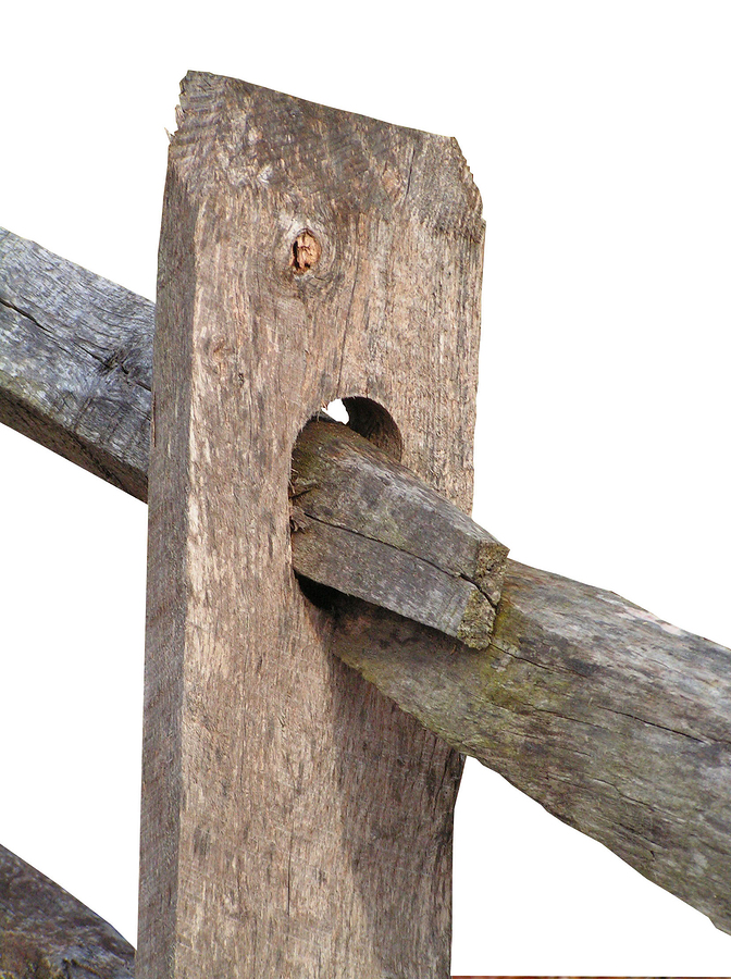post and rail of a split rail fence on a horse farm in pa