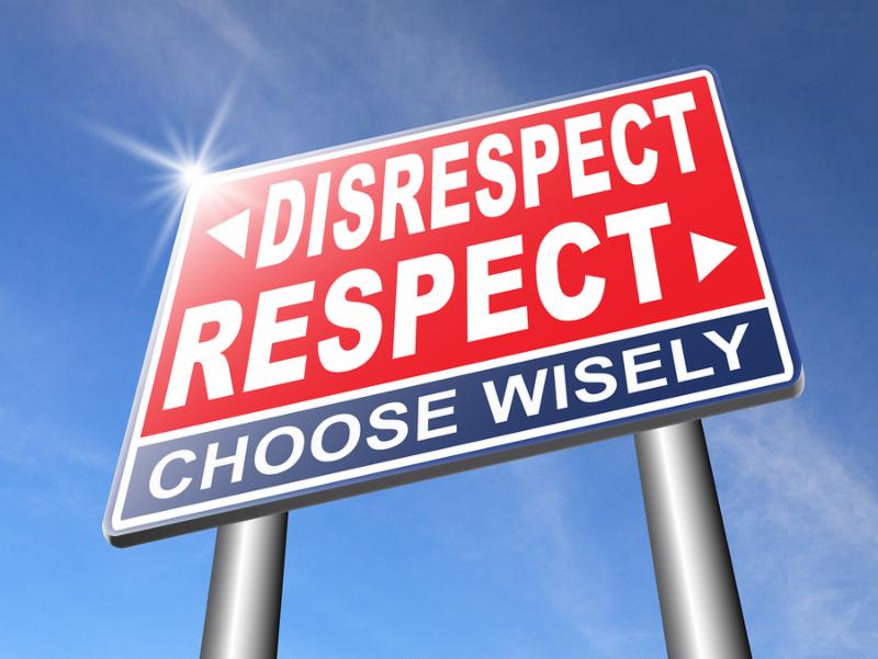 respect disrespect give and earn respectful a different and other opinion or view 