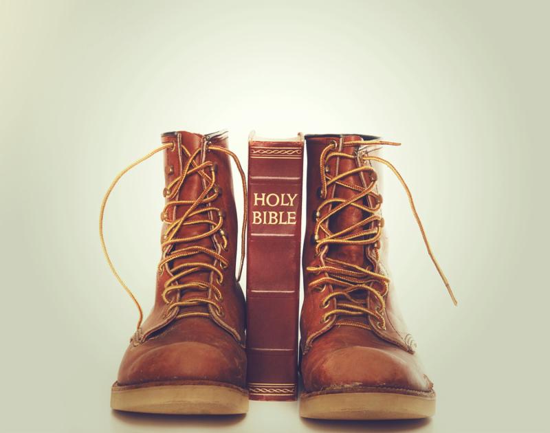 Bible and boots