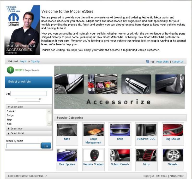chrysler mopar e-store