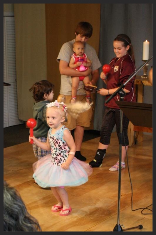 Presenting to community or Dancing and making music together
