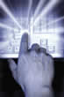 Finger on Keyboard with Light