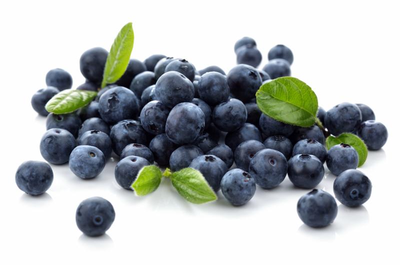 Blueberry antioxidant superfood isolated on white