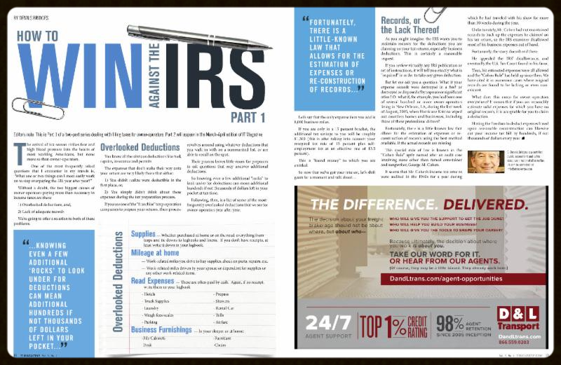Your Newest issue of The Trucker Tax Letter!