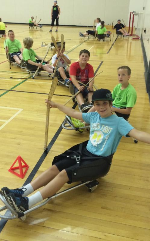 We're finally getting the hang of sledge hockey!