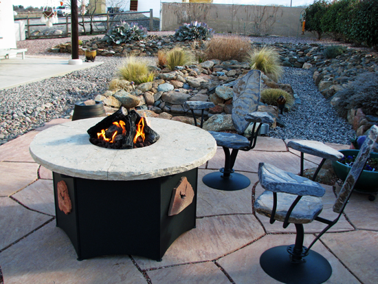 Fire Pit with Fire 
