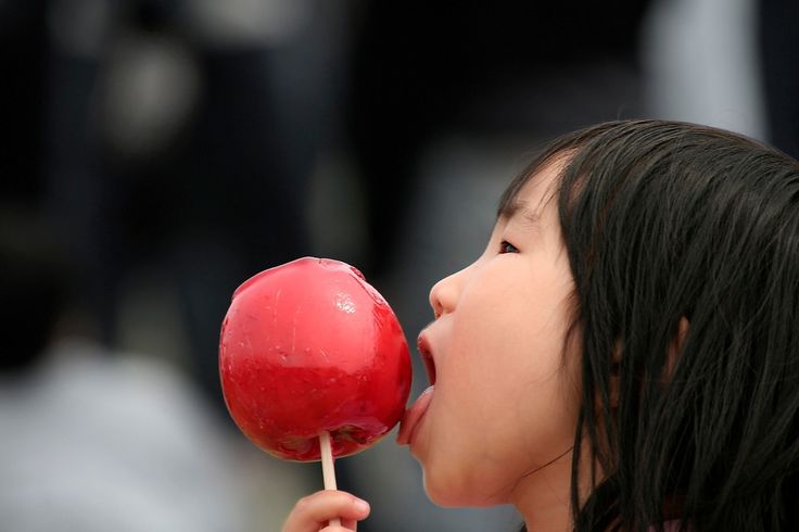 Girl Eating an Apple