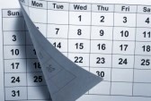 Calendar with flip page