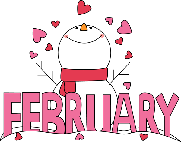 February snowman hearts