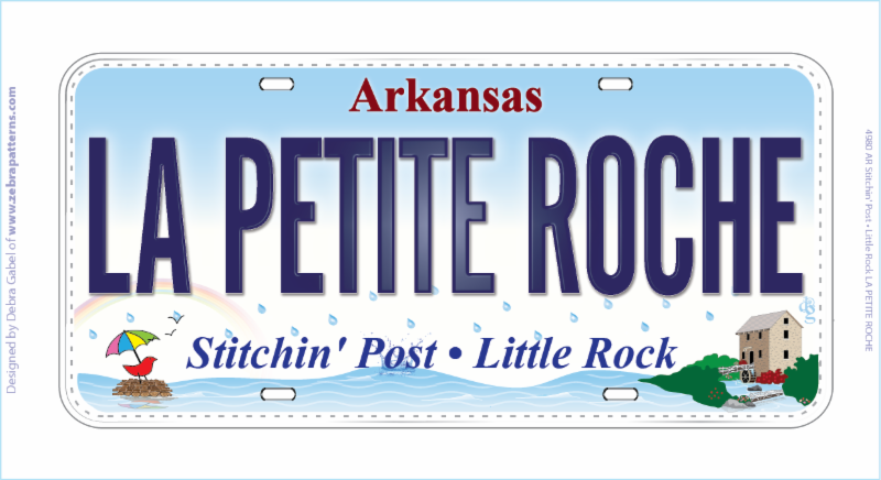 Stitchin' Post license plate