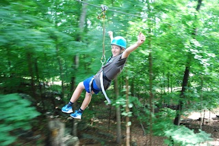 Zipline at Kiwi Country Day Camp