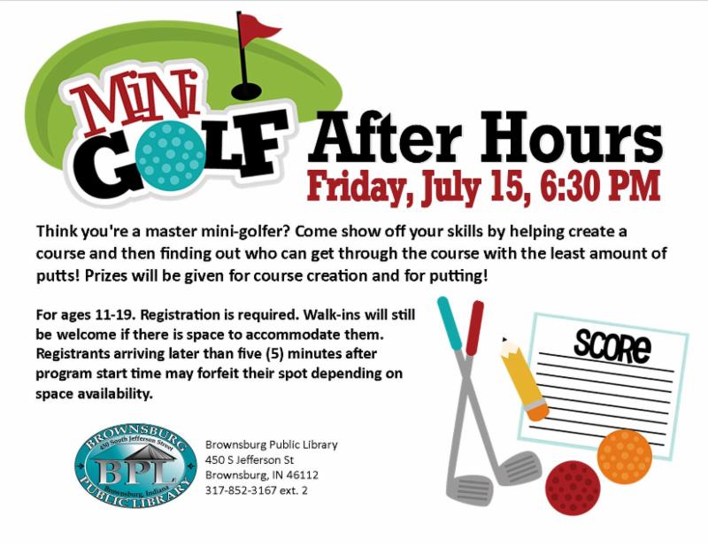 mini golf after hours friday july 15 6_30 pm