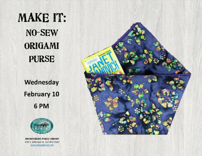 make it no sew origami purse wednesday february 10 6 pm