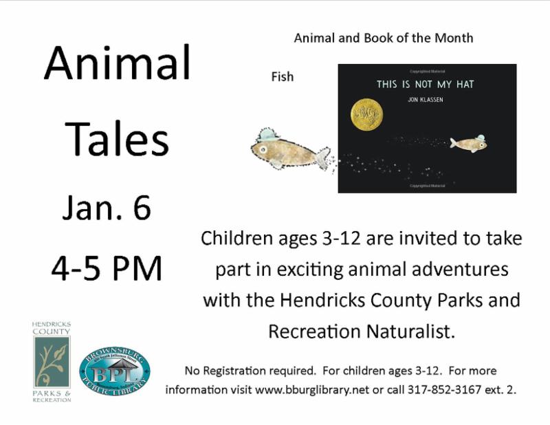 animal tales jan 6 4-5 pm animal of the month fish