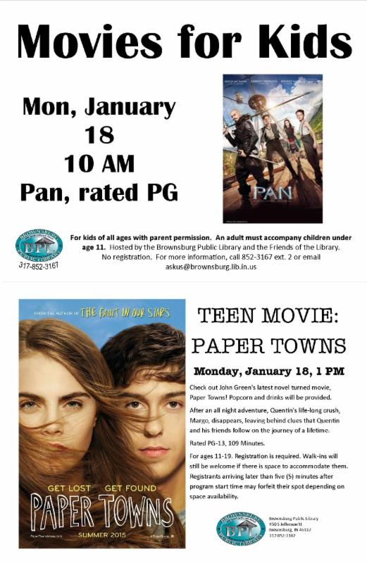 Movies for kids pan teen movie paper towns