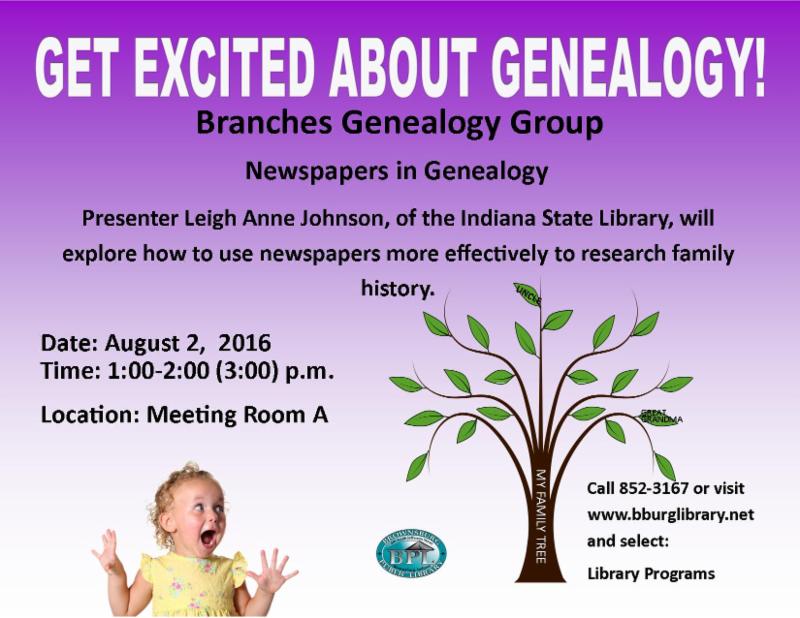 branches genealogy tuesday august 2 1 pm