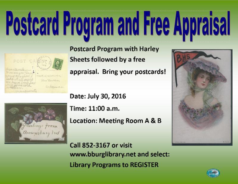 postcard program and free appraisal