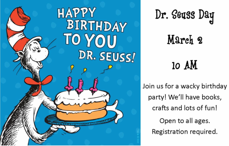 Dr Seuss Day March 2 10 am
