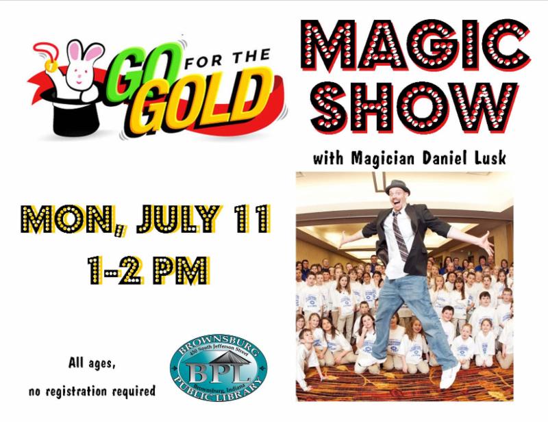 go for the gold magic show monday july 11 1 pm