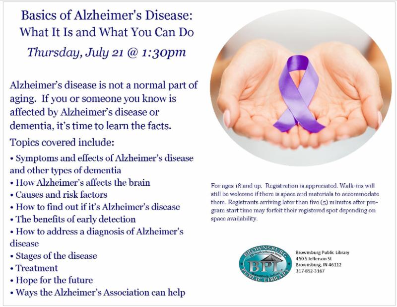 basics of alzheimers thursday july 21 1_30 pm