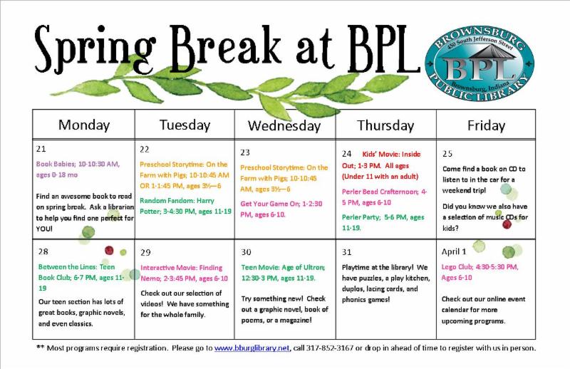 spring break at BPL