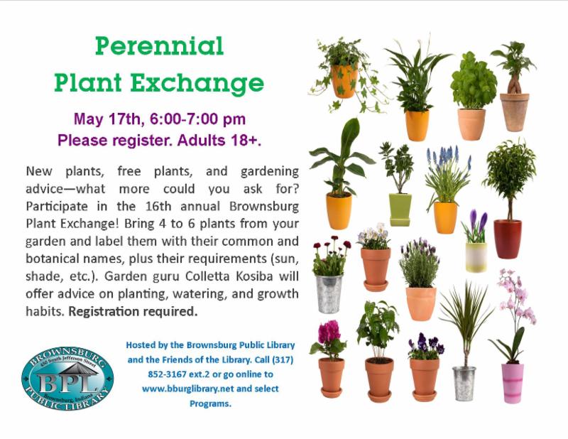 perennial plant exchange may 17 6pm