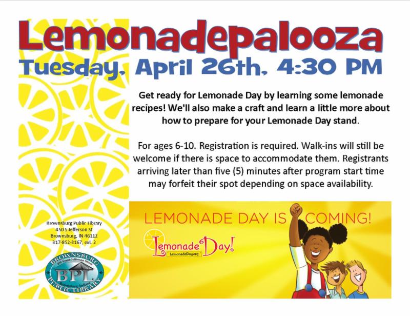 Lemonadepalooza tuesday april 26 4_30 pm