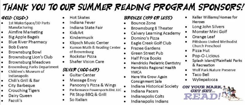 summer reading program sponsors