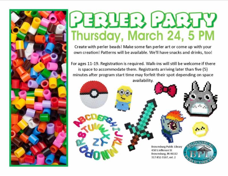 Perler Party March 24 _ 5 pm