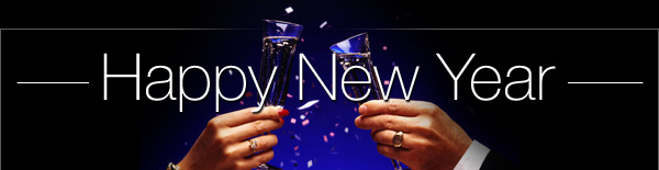 2 glasses toasting New Year