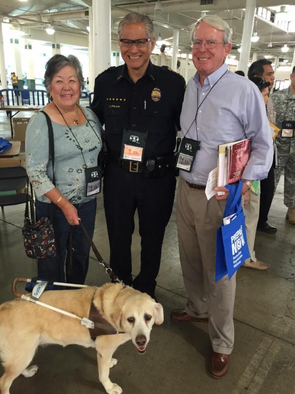 Vicky _ Jim Kennedy and Angela with Chief Kealoha at 2016 SNS exercise