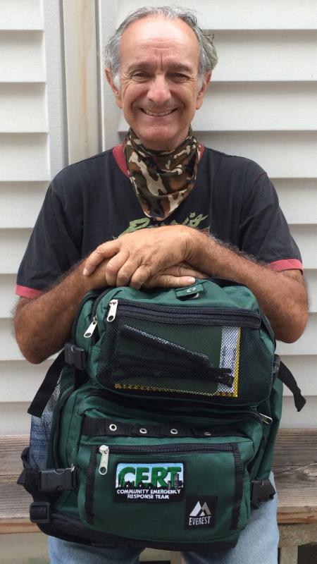 Ed Chevy with CERT Backpack