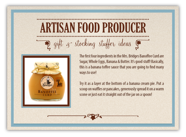 Mrs. Bridges Banoffee Curd - Our featured ingredient in Day 1 of our 12 days of Recipes.