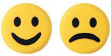 smiley face,frown face