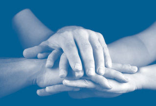 Caring Hands - Blue Tone