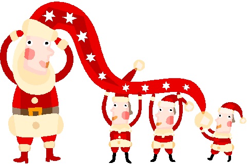 Santa and elves