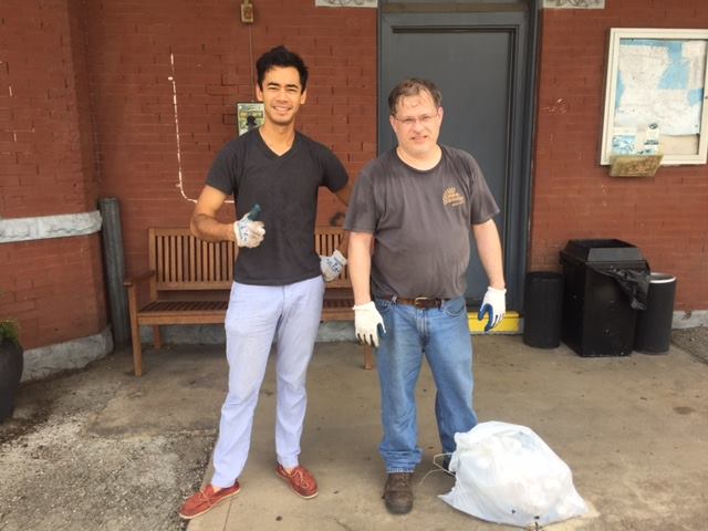 Phanat Xanamane and Shane Bernard- Train Station Project Front Yard