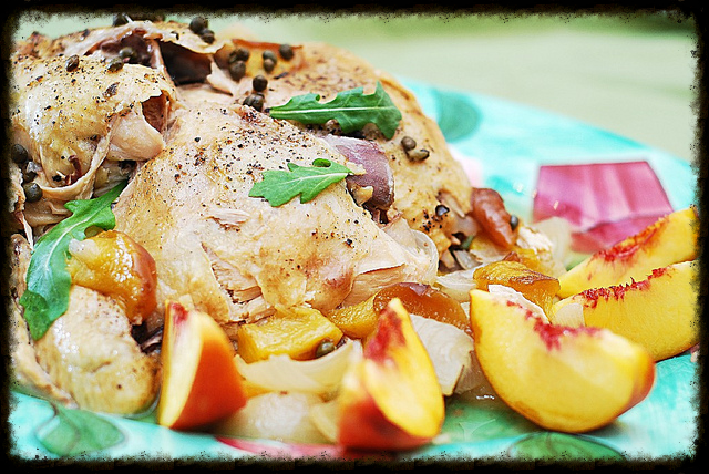CHICKEN WITH PEACHES