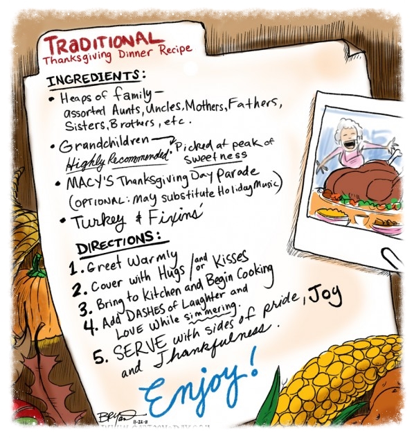RECIPE FOR A HAPPY THANKSGIVING